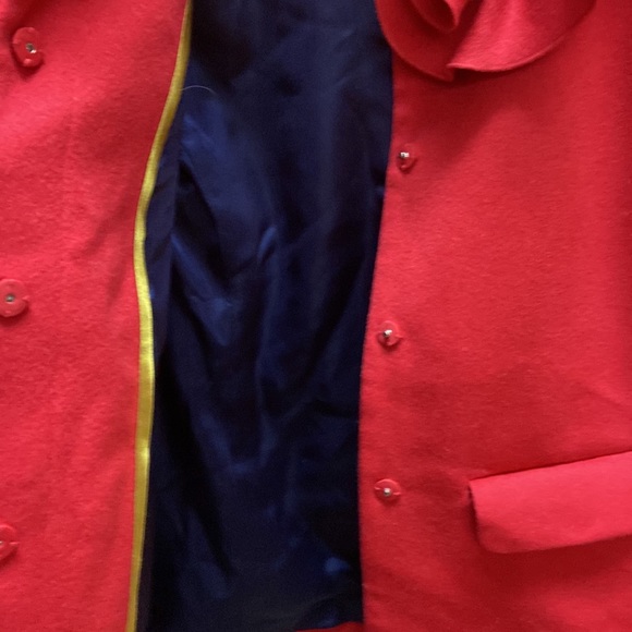 Boden size US 4 (UK 8) red wool/cashmere coat with deep blue inner lining - Picture 7 of 7